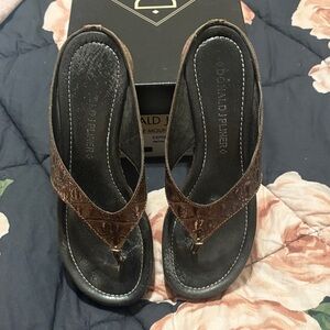 Donald J. Pliner Dark Brown Women's Sandals